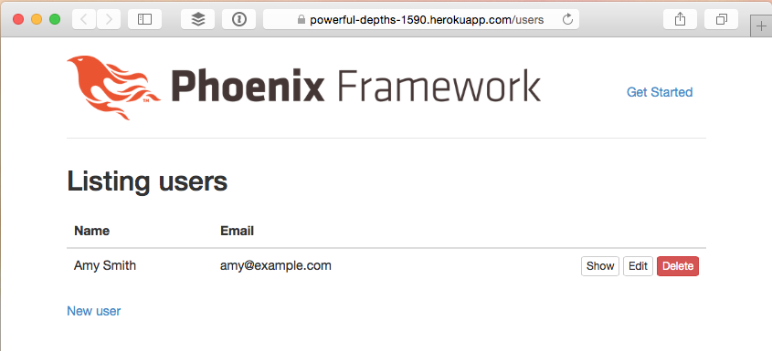 Hello Phoenix with Users on Heroku