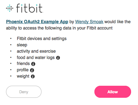 Fitbit Access Prompt